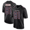 Parkc H.Texans #81 Jayden Higgins Player Black Fashion Home Game Stitched Jerseys