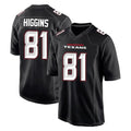 Parkc H.Texans #81 Jayden Higgins Player Carbon Black Fashion Home Game Stitched Jerseys