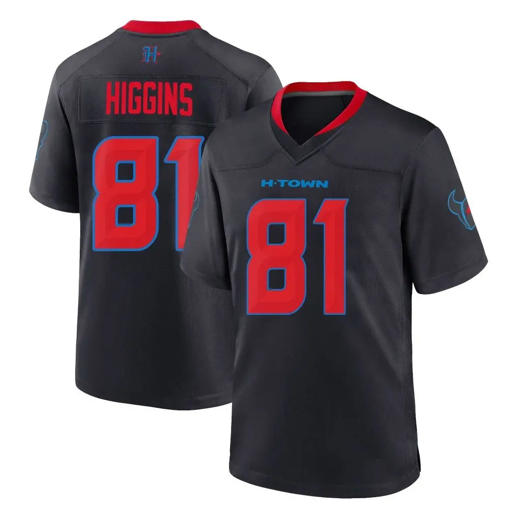 Parkc H.Texans #81 Jayden Higgins Player Navy 2nd Alternate Home Game Stitched Jerseys