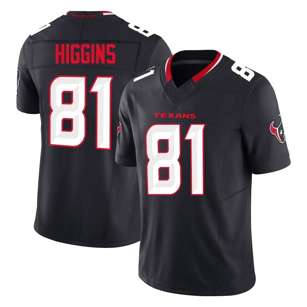 Parkc H.Texans #81 Jayden Higgins Player Navy Limited Alternate Vapor F.U.S.E. Home Game Stitched Jerseys