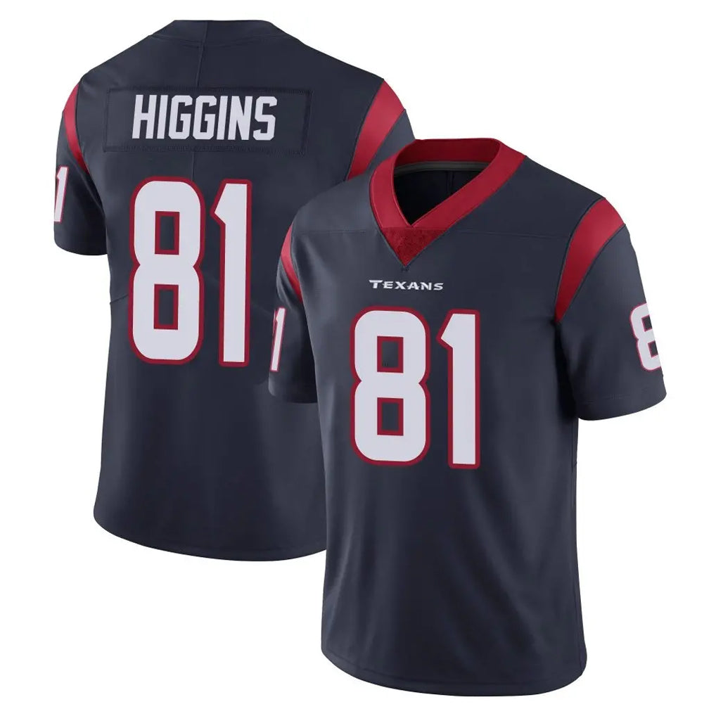 Parkc H.Texans #81 Jayden Higgins Player Navy Limited Vapor Untouchable Home Game Stitched Jerseys