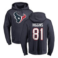 Parkc H.Texans #81 Jayden Higgins Player Navy Pro Line Pullover Hoodie Limited Game Stitched Jerseys