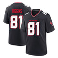 Parkc H.Texans #81 Jayden Higgins Player Navy Team Home Game Stitched Jerseys