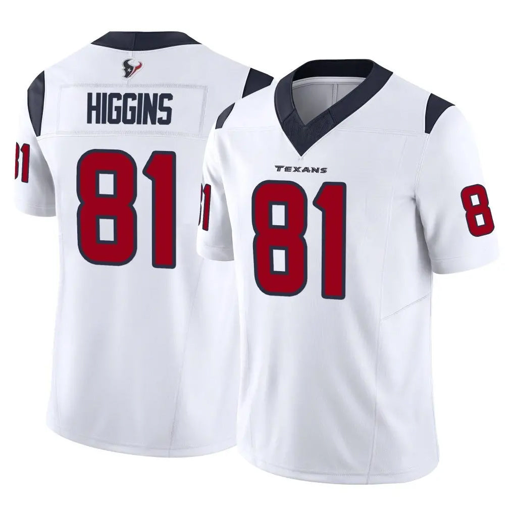 Parkc H.Texans #81 Jayden Higgins Player White Limited Vapor F.U.S.E. Home Game Stitched Jerseys