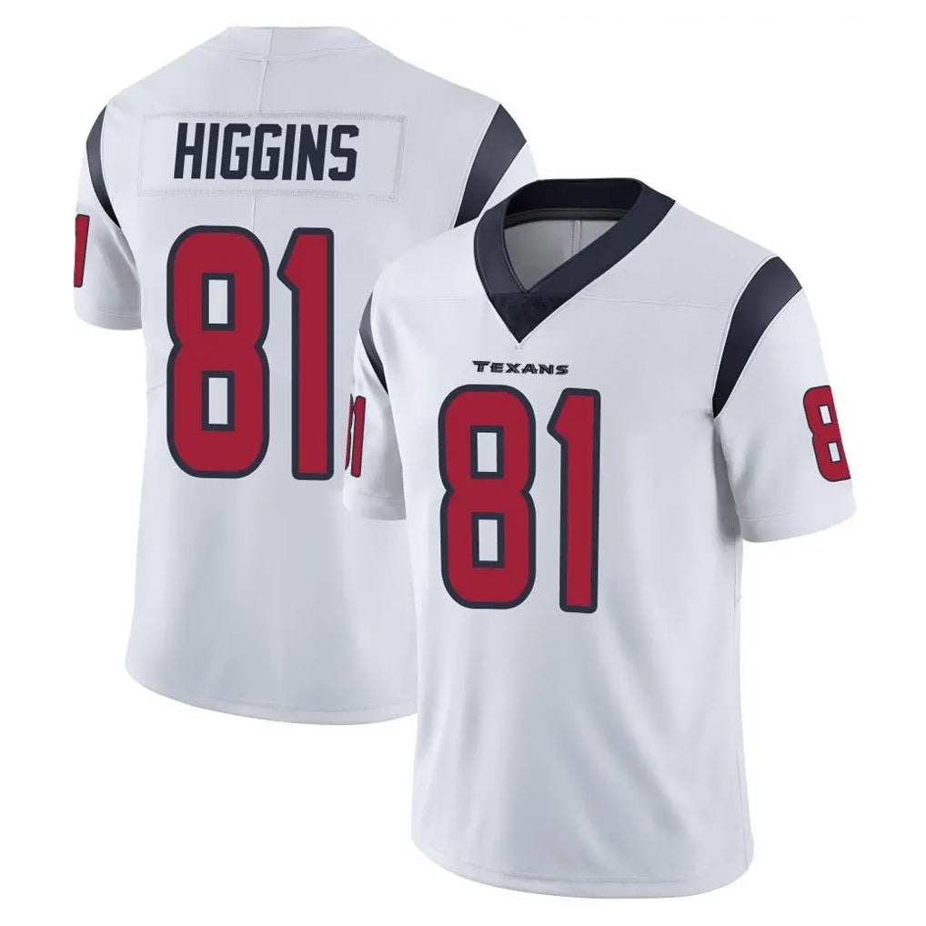 Parkc H.Texans #81 Jayden Higgins Player White Limited Vapor Untouchable Home Game Stitched Jerseys