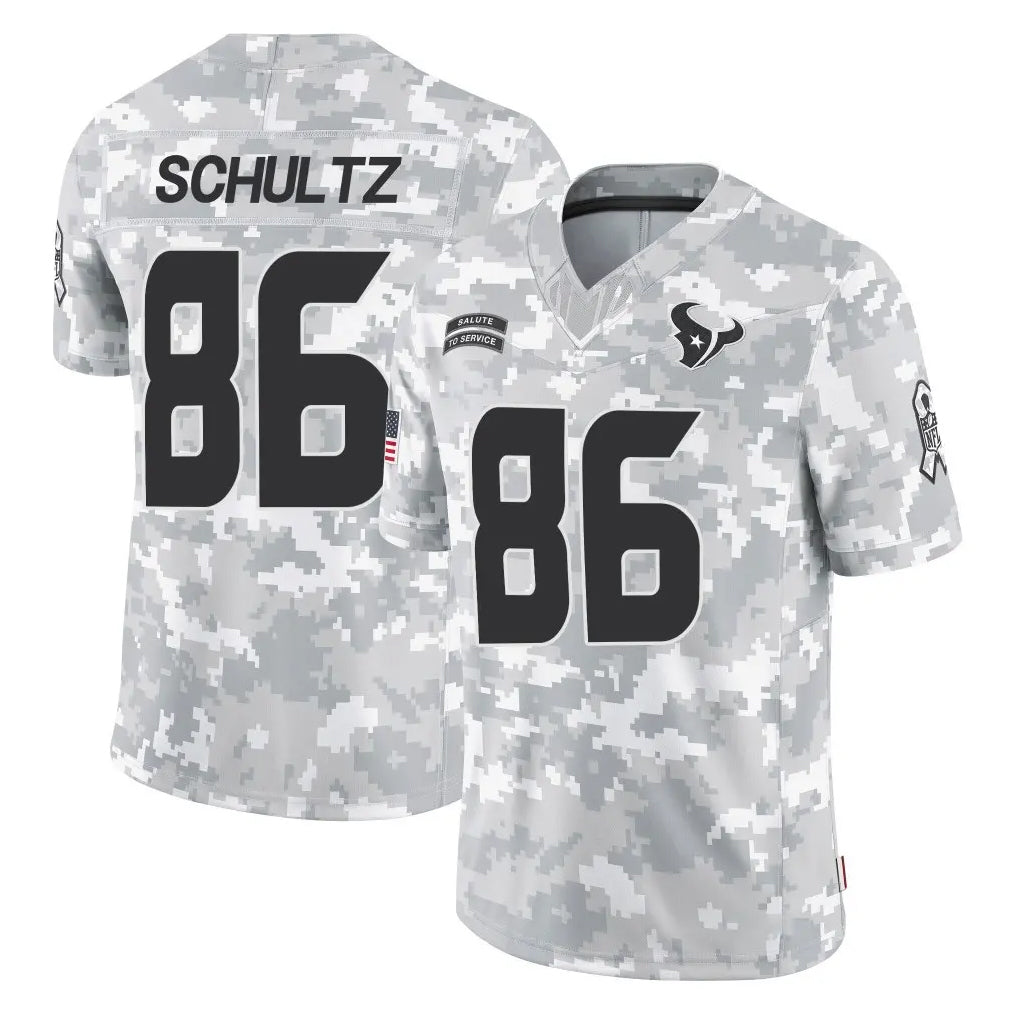 Parkc H.Texans #86 Dalton Schultz Player Arctic Camo Salute To Service Limited Game Stitched Jerseys
