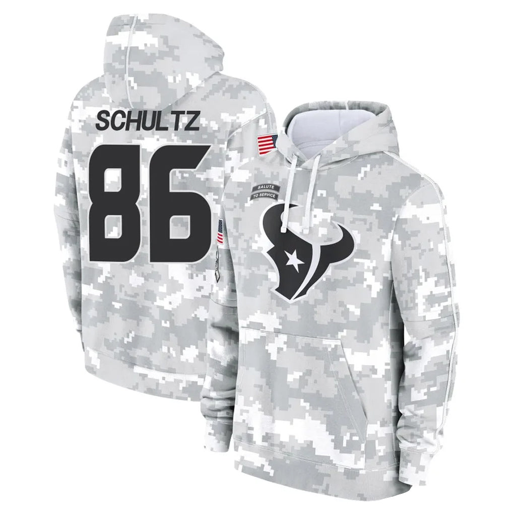 Parkc H.Texans #86 Dalton Schultz Player Arctic Camo Salute to Service Hoodies Limited Game Stitched Jerseys