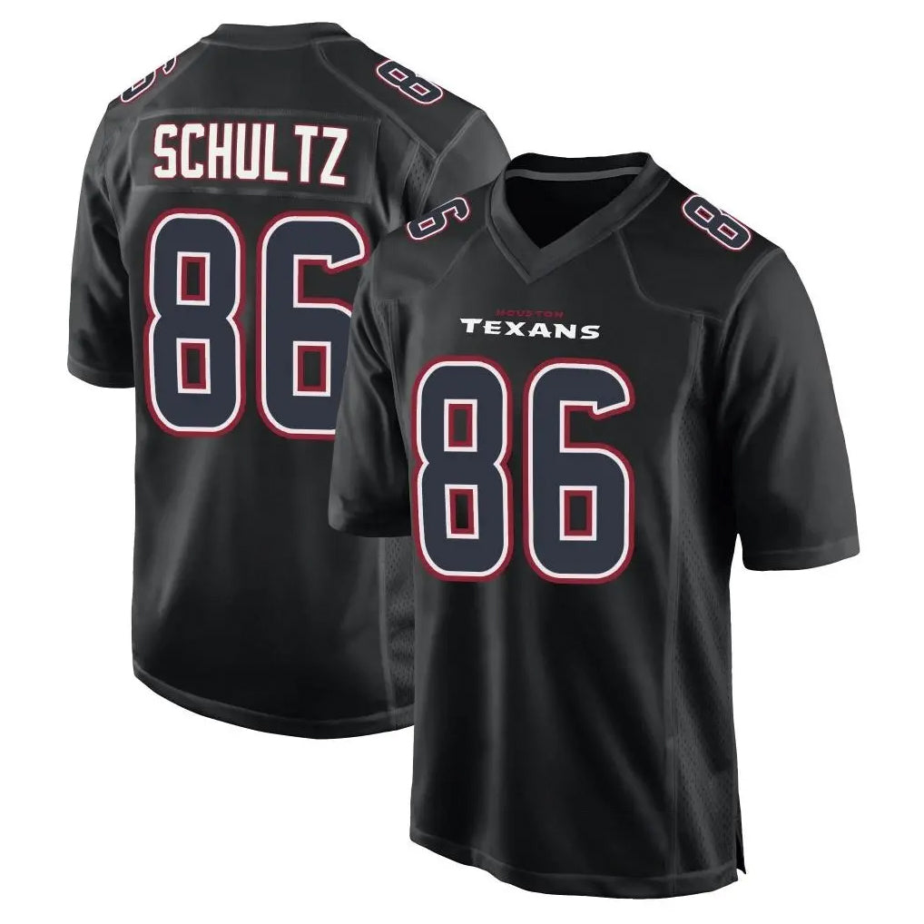 Parkc H.Texans #86 Dalton Schultz Player Black Fashion Home Game Stitched Jerseys