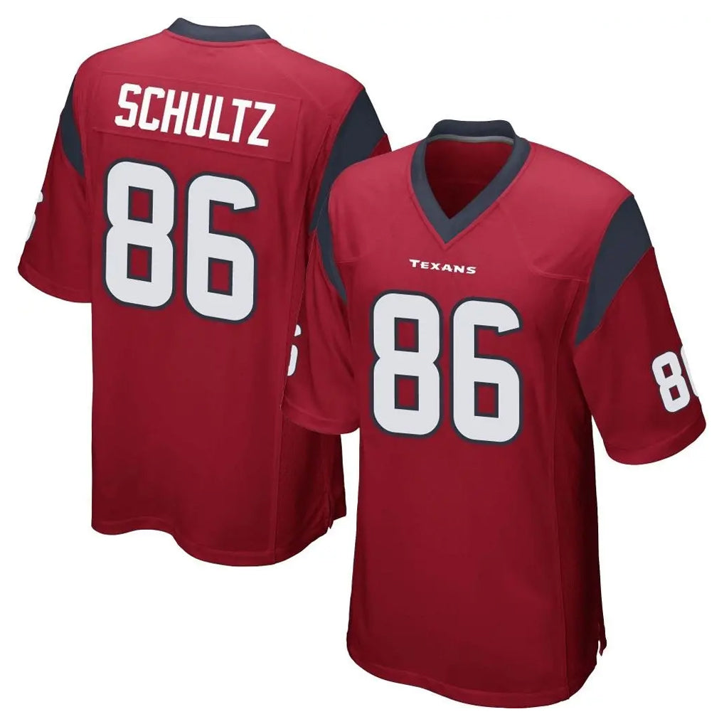Parkc H.Texans #86 Dalton Schultz Player Red Home Game Stitched Jerseys