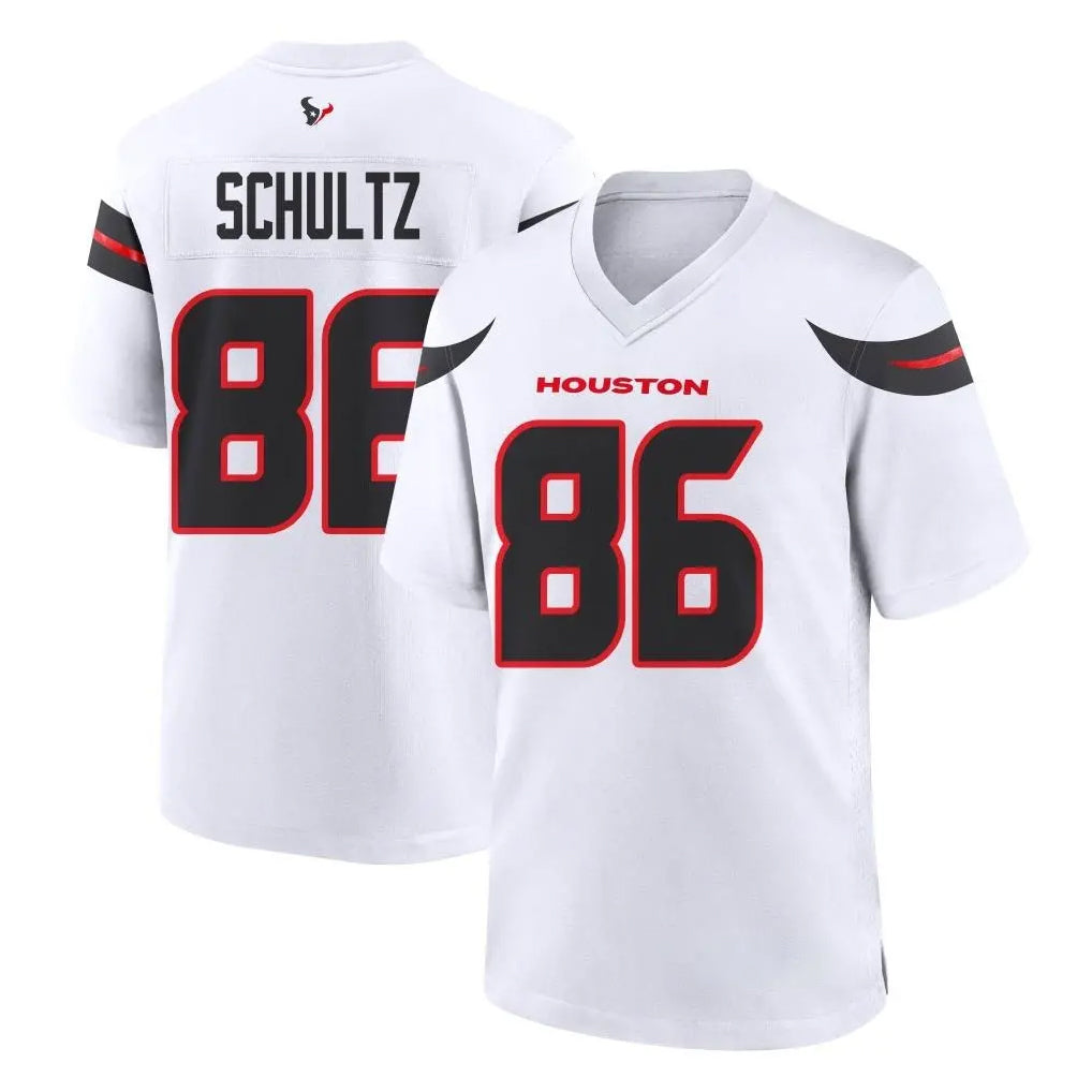 Parkc H.Texans #86 Dalton Schultz Player White Home Game Stitched Jerseys
