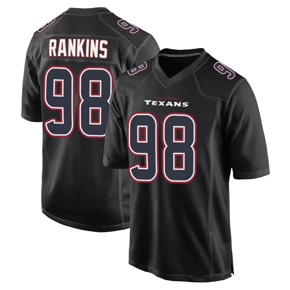 Parkc H.Texans #98 Sheldon Rankins Player Black Fashion Home Game Stitched Jerseys