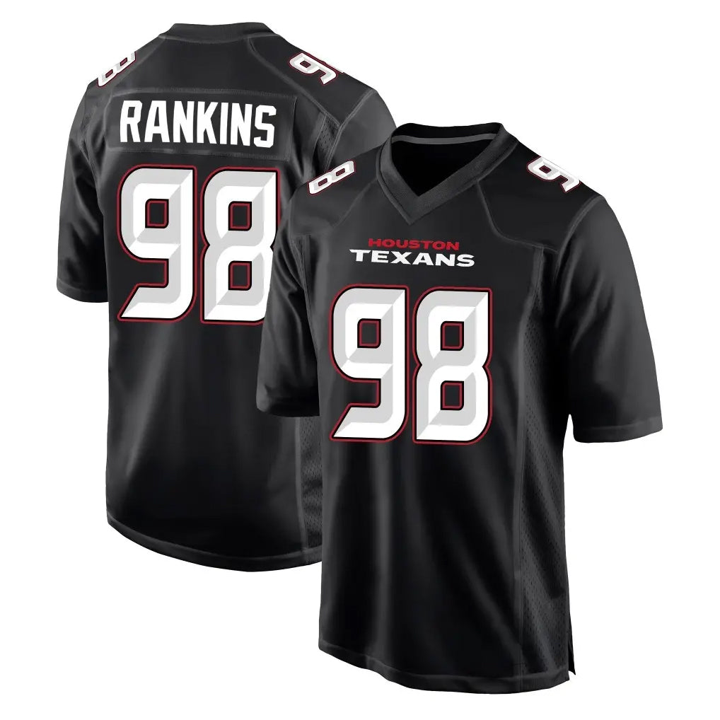 Parkc H.Texans #98 Sheldon Rankins Player Carbon Black Fashion Home Game Stitched Jerseys