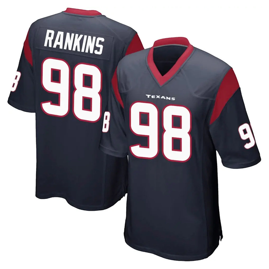 Parkc H.Texans #98 Sheldon Rankins Player Navy Home Game Stitched Jerseys
