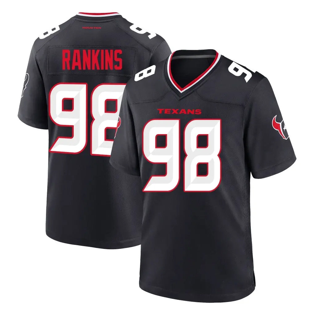 Parkc H.Texans #98 Sheldon Rankins Player Navy Team Home Game Stitched Jerseys