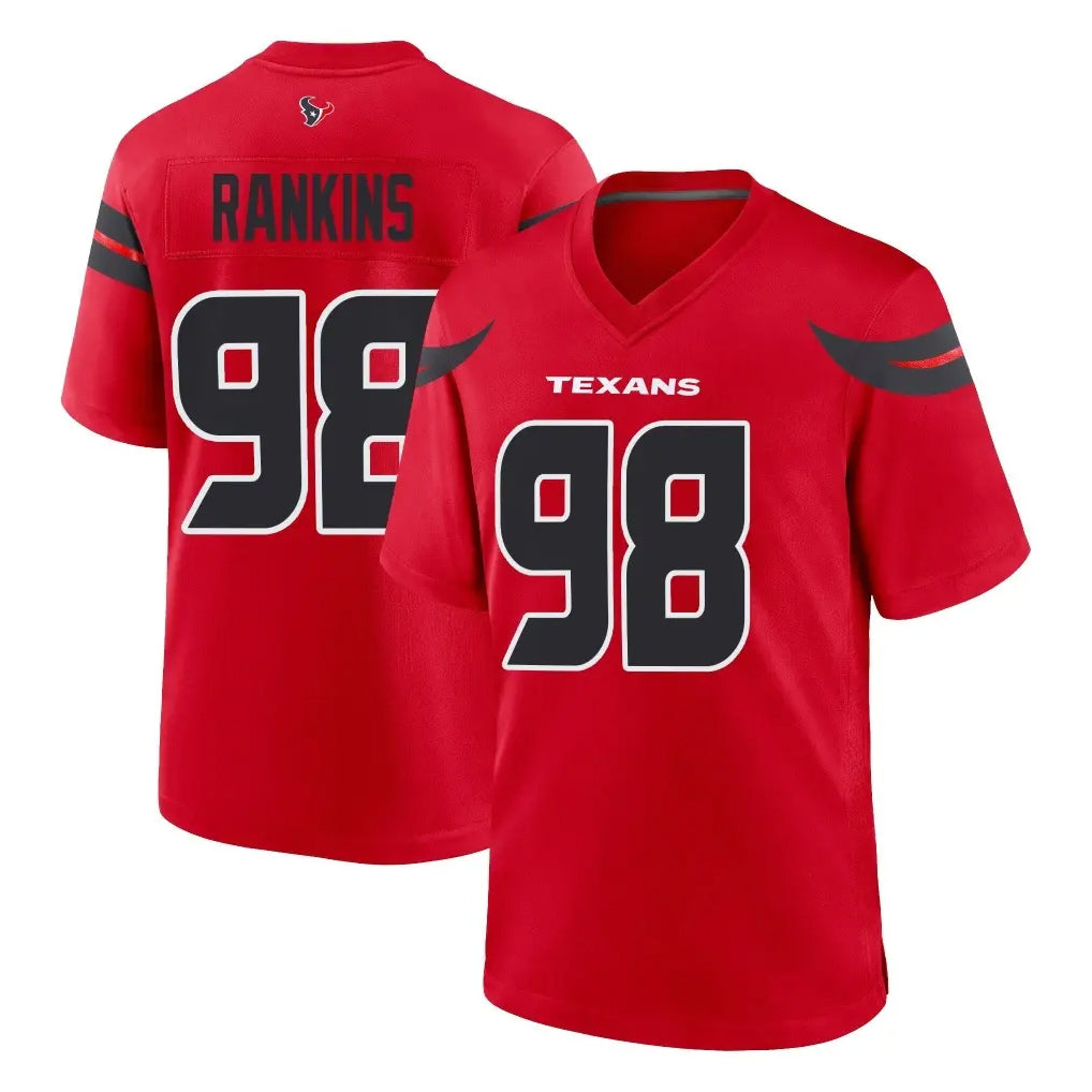 Parkc H.Texans #98 Sheldon Rankins Player Red Alternate Home Game Stitched Jerseys