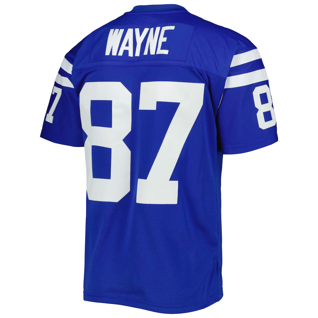 Parkc IN.Colts #87 Reggie Wayne Mitchell & Ness Royal Legacy Replica Jersey