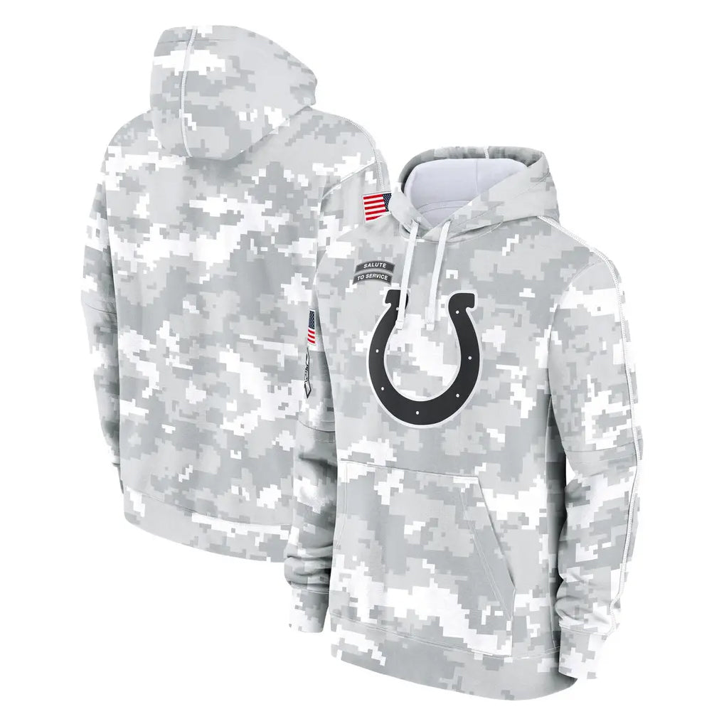 Parkc IN.Colts Arctic Camo Salute to Service Hoodies Limited Game Blank Player Stitched Jerseys