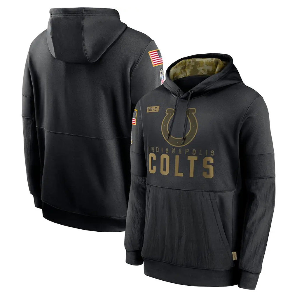Parkc IN.Colts Black Salute to Service Hoodies Limited Game Blank Player Stitched Jerseys