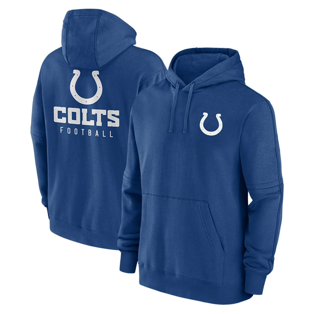 Parkc IN.Colts Blue Sideline Club Fleece Long Sleeve Hoodie Limited Blank Player Stitched Jerseys