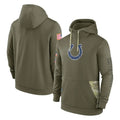 Parkc IN.Colts Olive Salute To Service Hoodies Limited Blank Player Stitched Jerseys