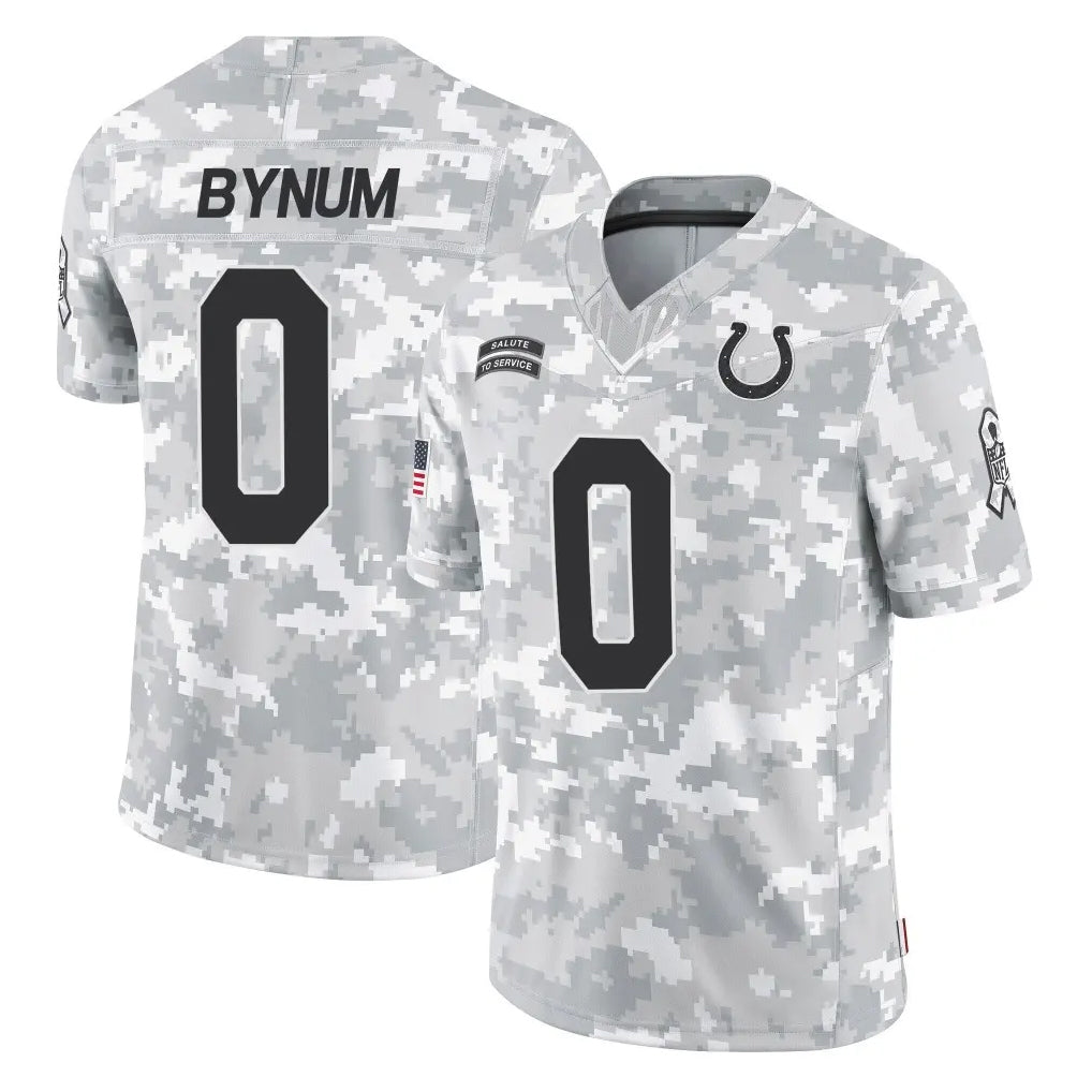 Parkc IN.Colts #0 Camryn Bynum Player Arctic Camo Salute To Service Limited Game Stitched Jerseys