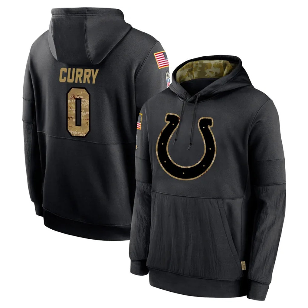 Parkc IN.Colts #0 Camryn Bynum Player Black Salute to Service Hoodies Limited Game Stitched Jerseys