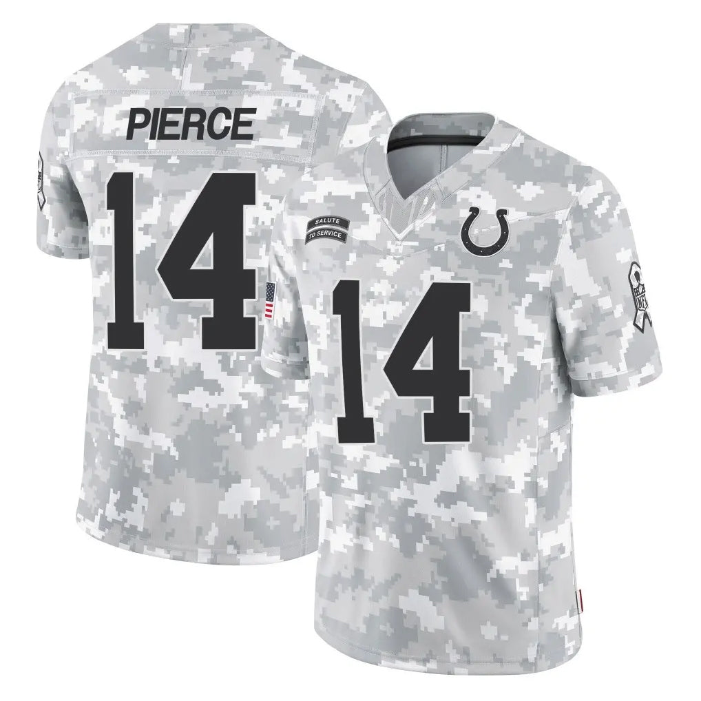 Parkc IN.Colts #14 Alec Pierce Player Arctic Camo Salute To Service Limited Game Stitched Jerseys