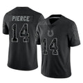 Parkc IN.Colts #14 Alec Pierce Player Black Reflective Limited Game Stitched Jerseys