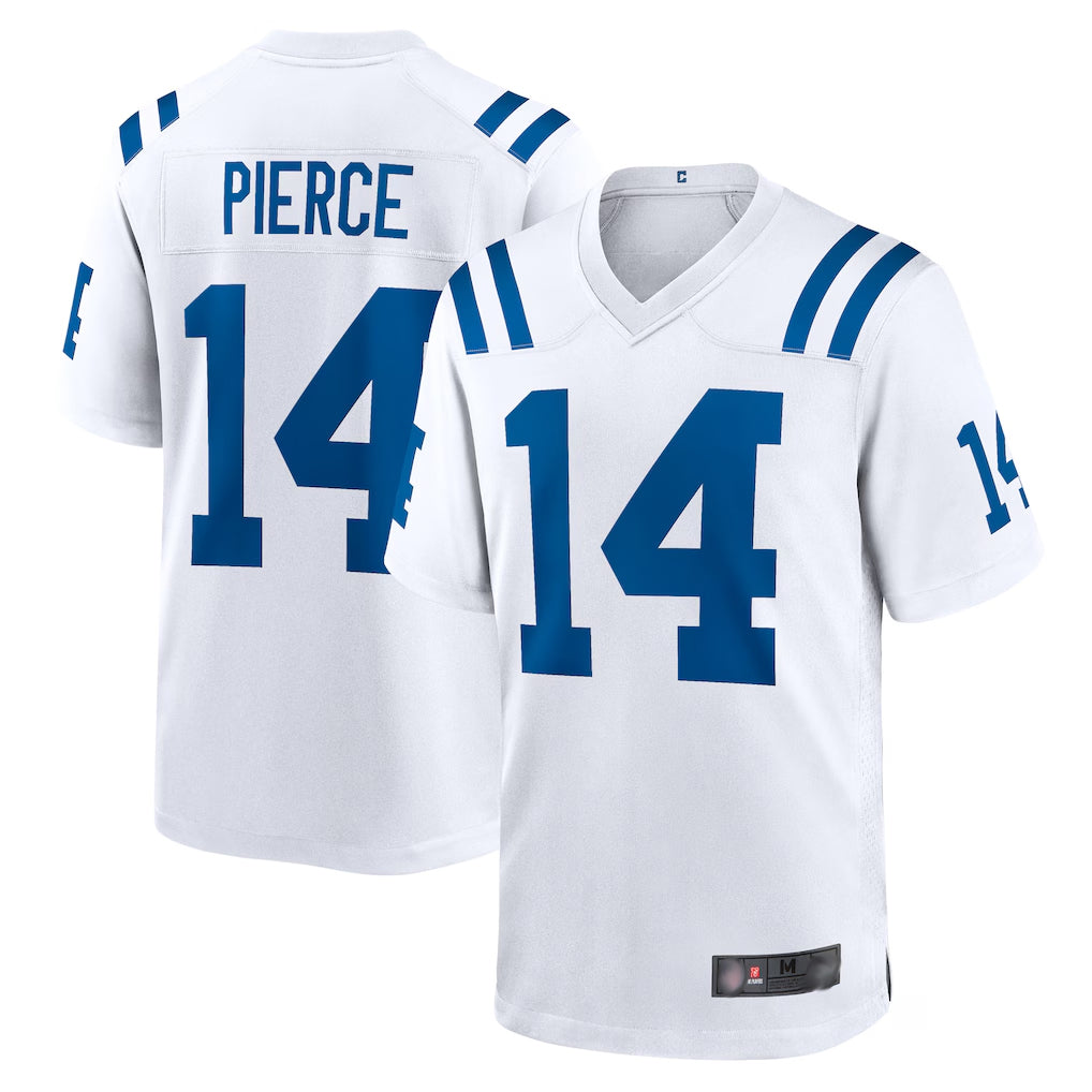 Parkc IN.Colts #14 Alec Pierce Player White Home Game Stitched Jerseys