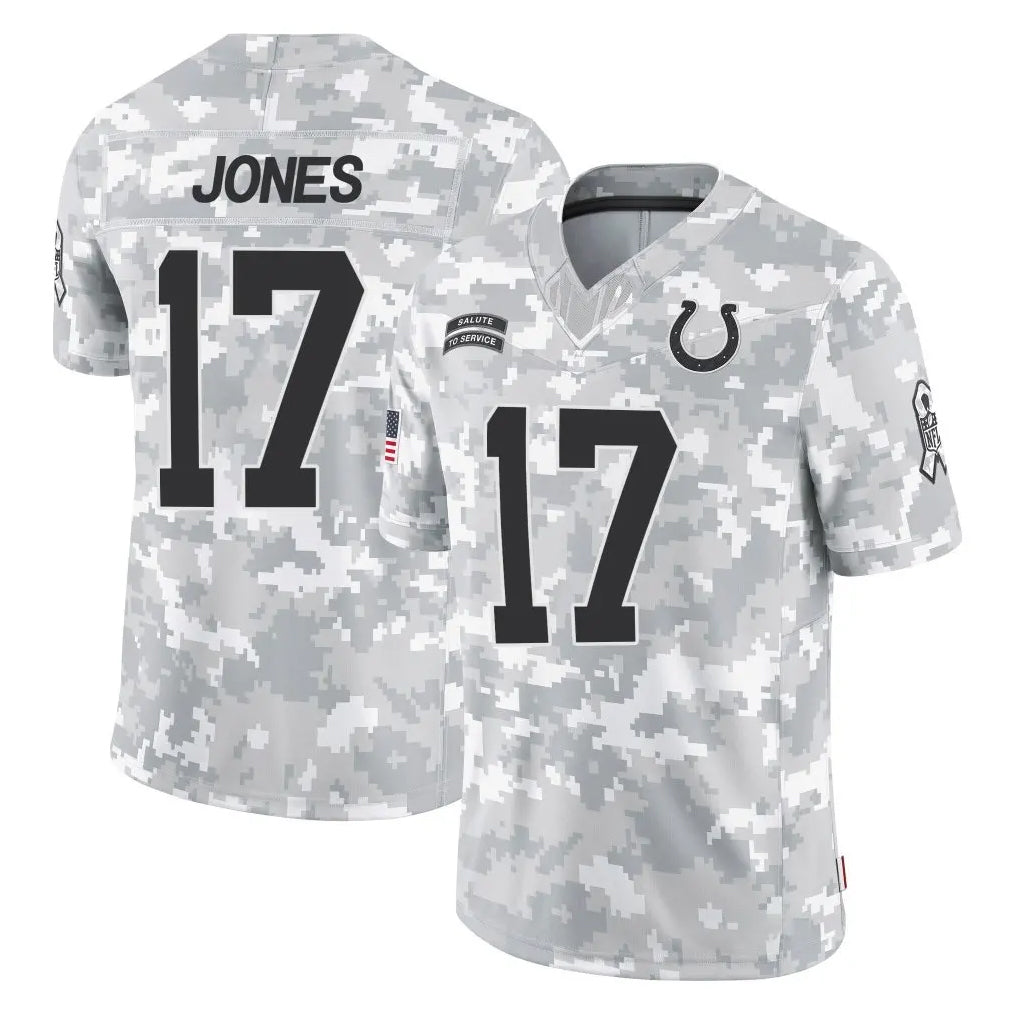 Parkc IN.Colts #17 Daniel Jones Player Arctic Camo Salute To Service Limited Game Stitched Jerseys