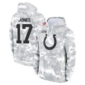 Parkc IN.Colts #17 Daniel Jones Player Arctic Camo Salute to Service Hoodies Limited Game Stitched Jerseys