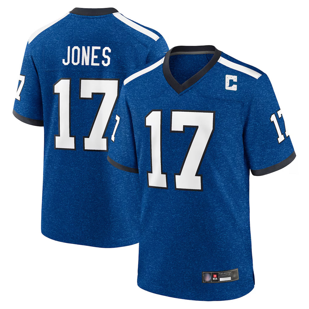 Parkc IN.Colts #17 Daniel Jones Player Royal Alternate Indiana Nights Home Game Stitched Jerseys