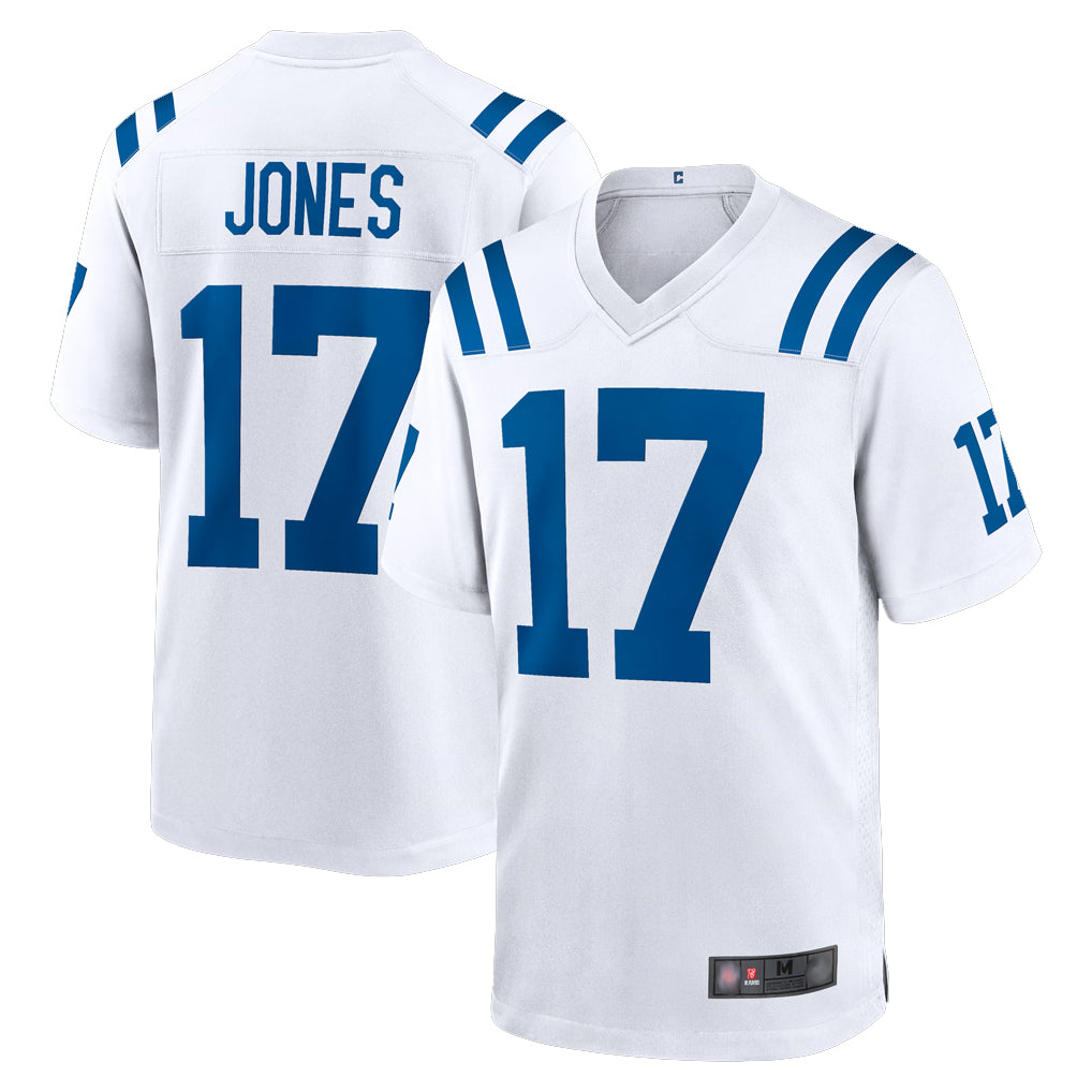 Parkc IN.Colts #17 Daniel Jones Player White Home Game Stitched Jerseys