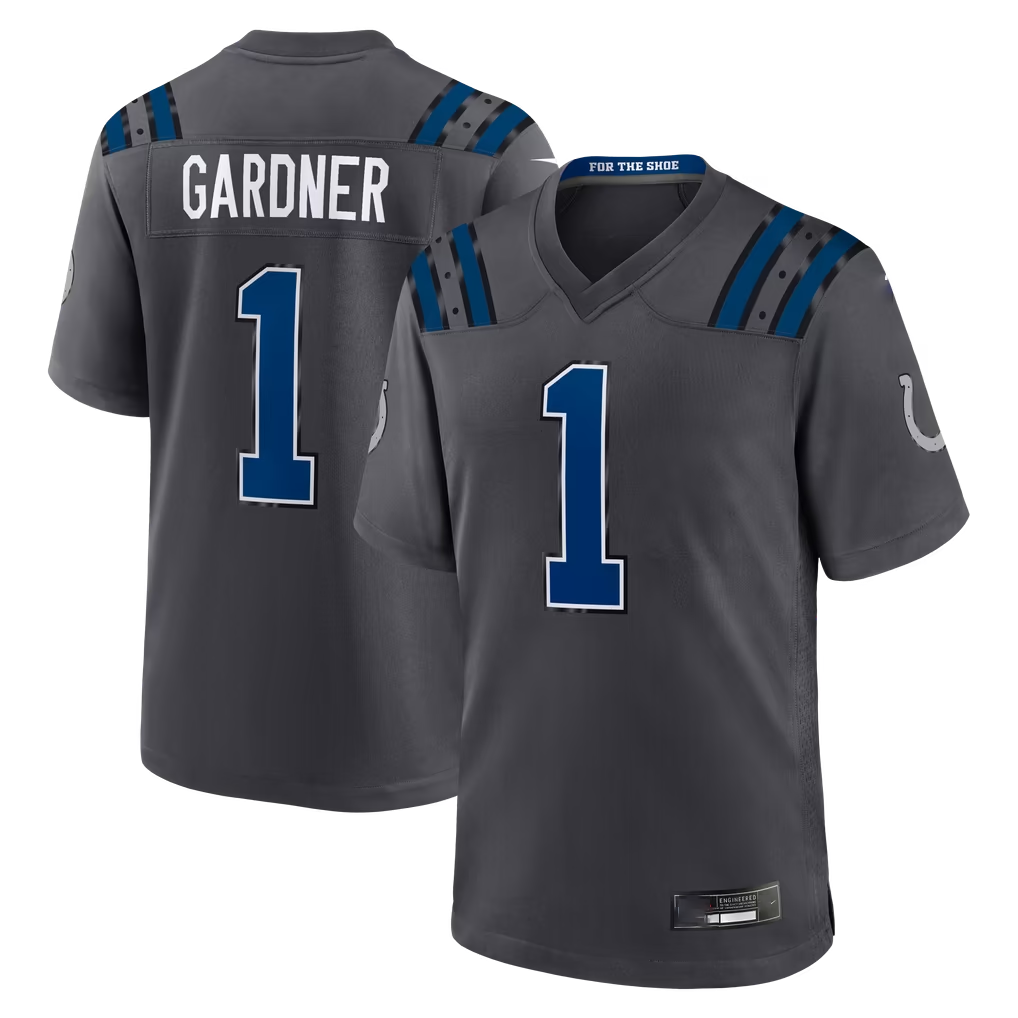Parkc IN.Colts #1 Sauce Gardner Anthracite 2026 Rivalries Collection Game Stitched Jerseys