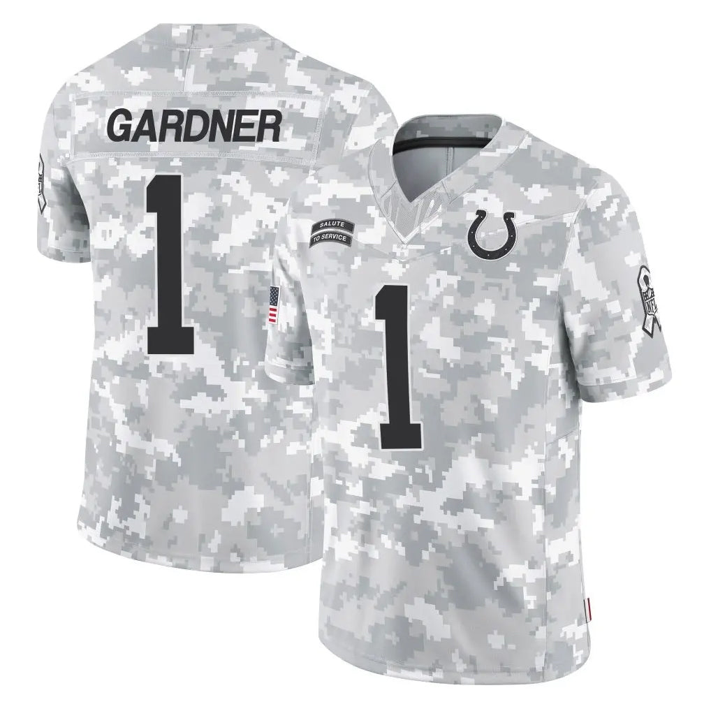 Parkc IN.Colts #1 Sauce Gardner Player Arctic Camo Salute To Service Limited Game Stitched Jerseys