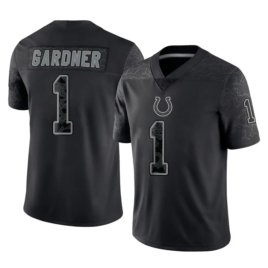 Parkc IN.Colts #1 Sauce Gardner Player Black Reflective Limited Game Stitched Jerseys