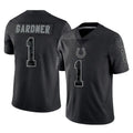 Parkc IN.Colts #1 Sauce Gardner Player Black Reflective Limited Game Stitched Jerseys