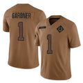 Parkc IN.Colts #1 Sauce Gardner Player Brown Salute To Service Limited Stitched Jerseys