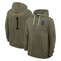 Parkc IN.Colts #1 Sauce Gardner Player Olive Salute to Service Pullover Hoodies Limited Stitched Jerseys