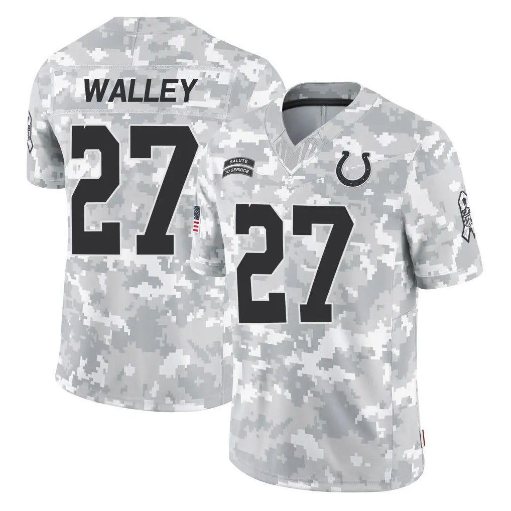 Parkc IN.Colts #27 Justin Walley Player Arctic Camo Salute To Service Limited Game Stitched Jerseys