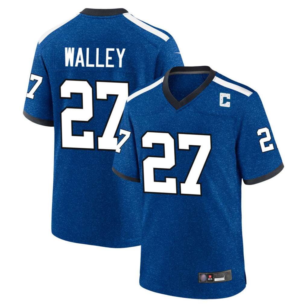 Parkc IN.Colts #27 Justin Walley Player Royal Alternate Indiana Nights Home Game Stitched Jerseys