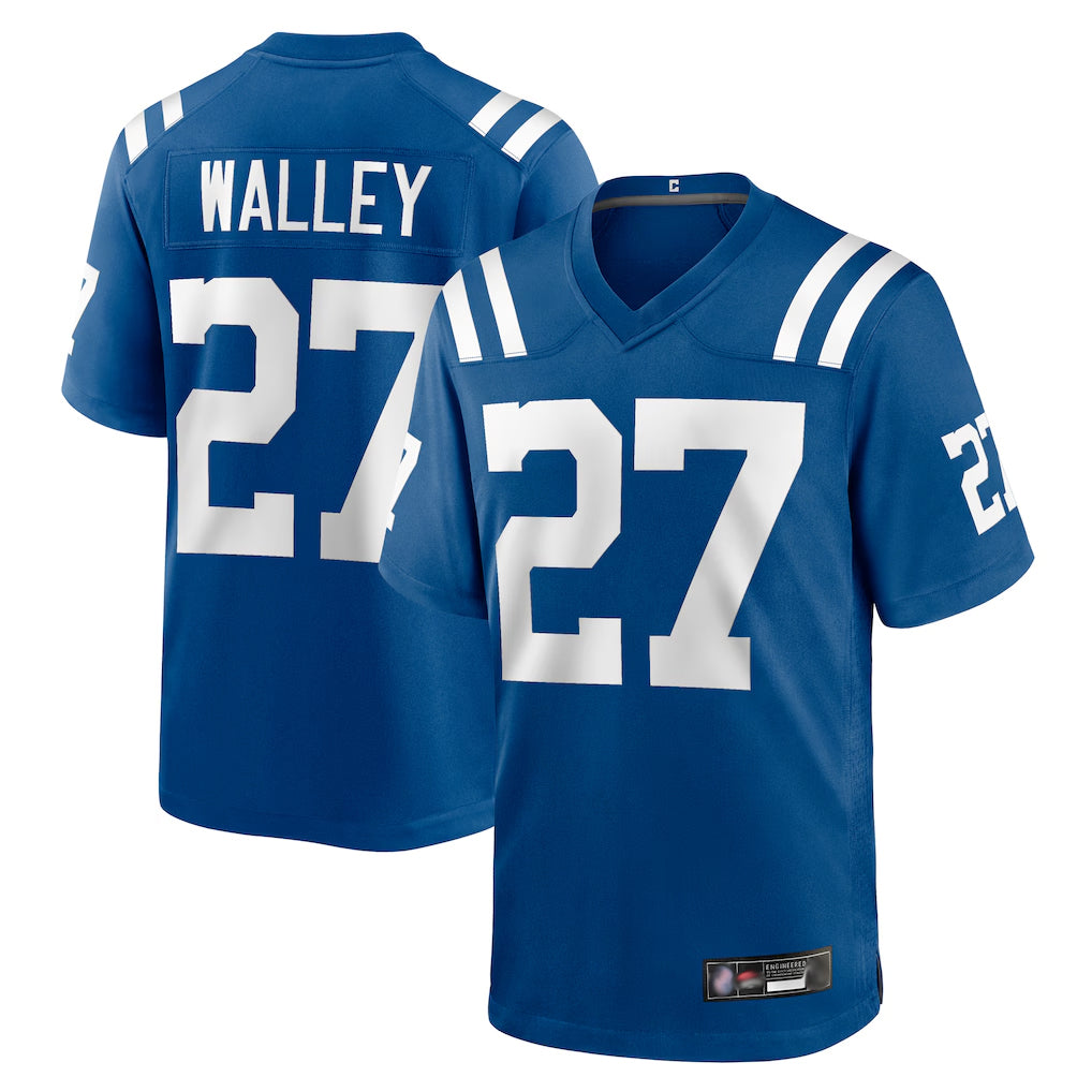 Parkc IN.Colts #27 Justin Walley Player Royal Home Game Stitched Jerseys