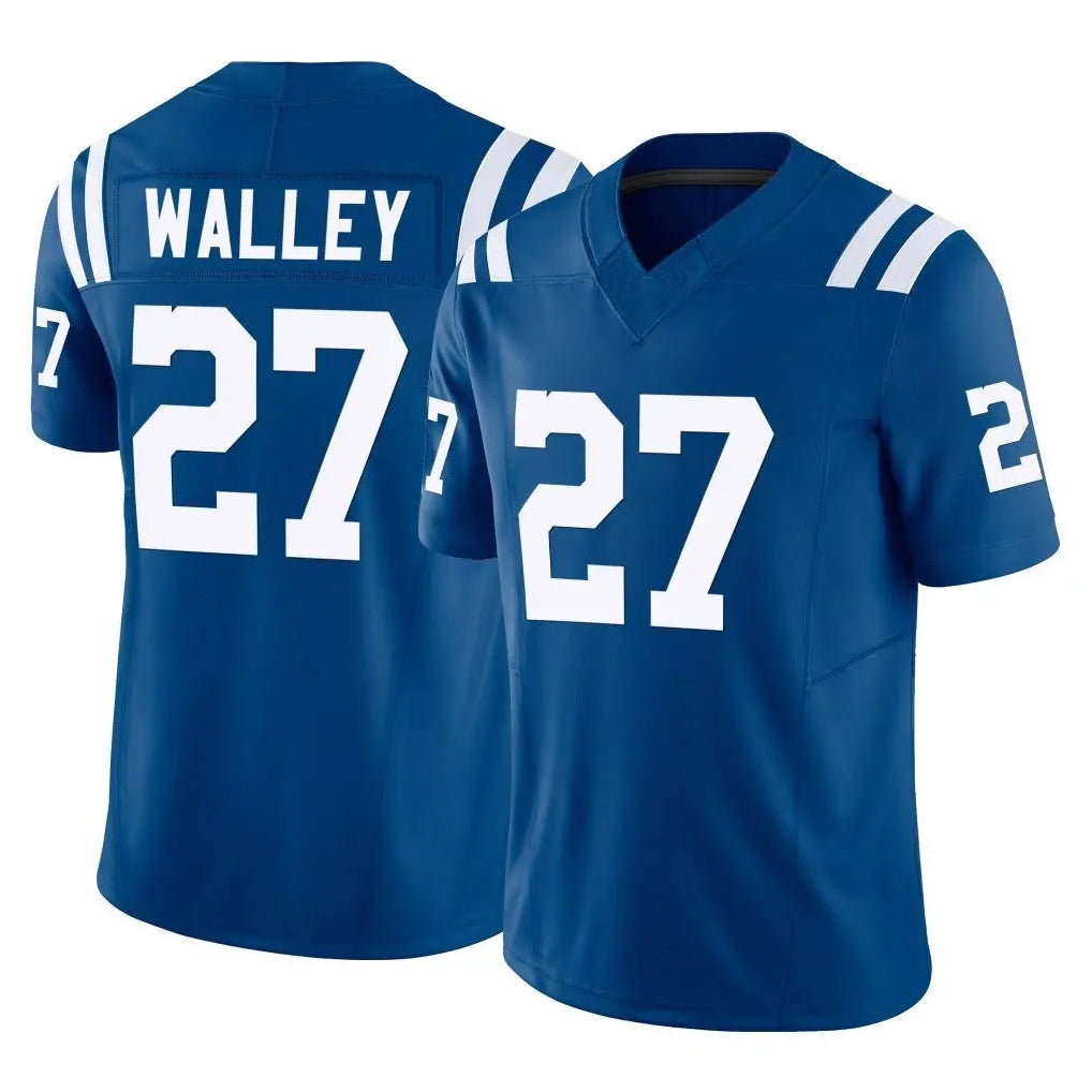 Parkc IN.Colts #27 Justin Walley Player Royal Limited Vapor F.U.S.E. Home Game Stitched Jerseys