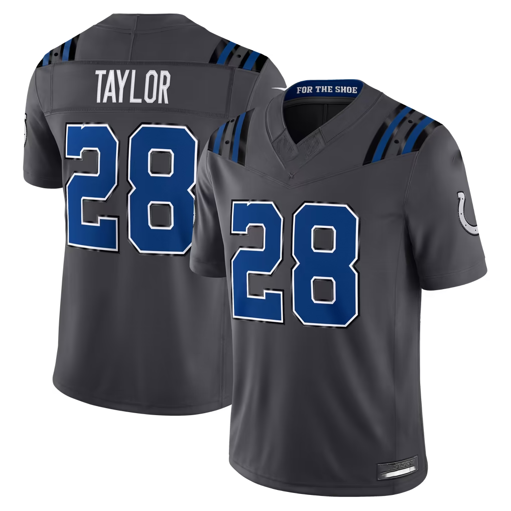 Parkc IN.Colts #28 Jonathan Taylor Anthracite 2026 Rivalries Collection Limited Stitched Jerseys