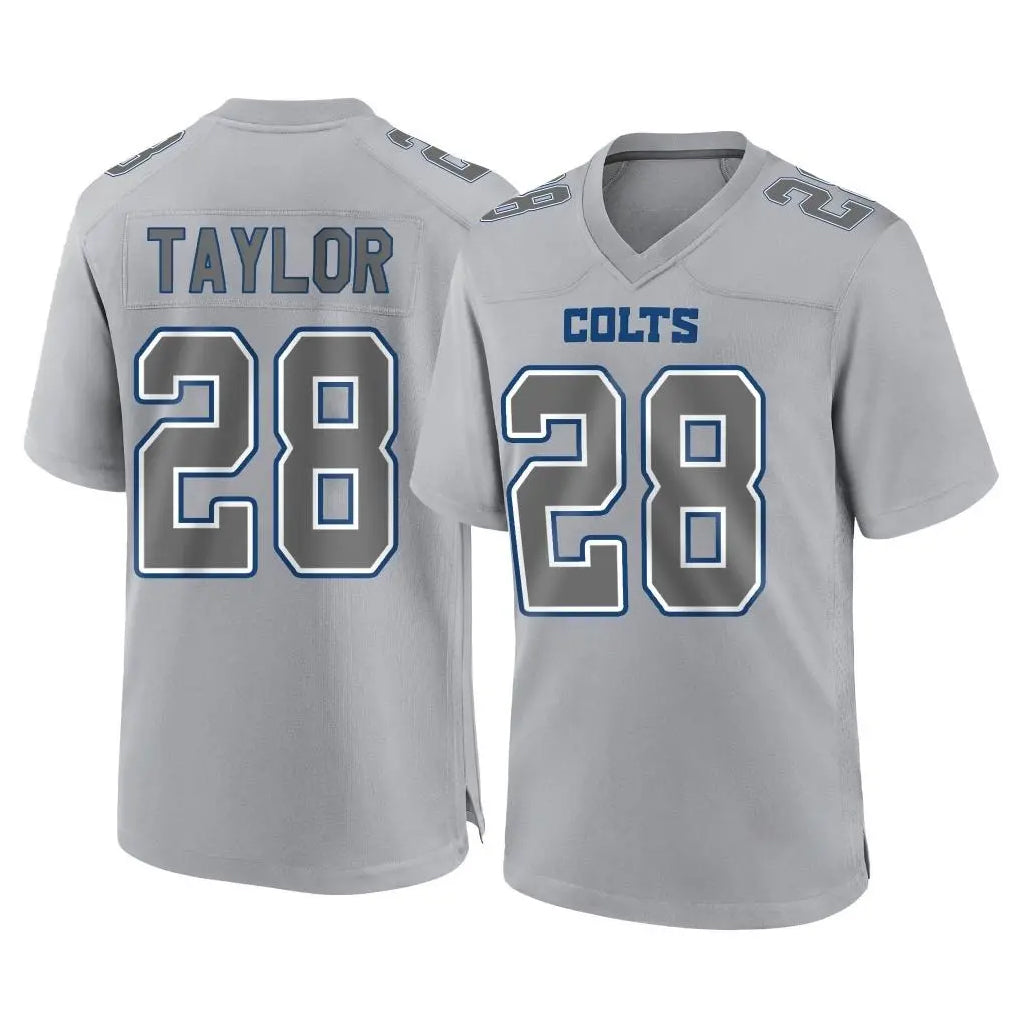 Parkc IN.Colts #28 Jonathan Taylor Player Gray Atmosphere Fashion Home Game Stitched Jerseys
