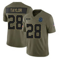 Parkc IN.Colts #28 Jonathan Taylor Player Olive 2025 Salute To Service Limited Game Stitched Jerseys