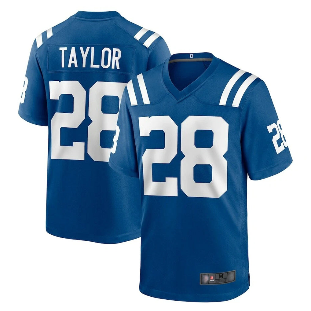 Parkc IN.Colts #28 Jonathan Taylor Player Royal Home Game Stitched Jerseys