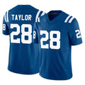 Parkc IN.Colts #28 Jonathan Taylor Player Royal Limited Vapor F.U.S.E. Home Game Stitched Jerseys