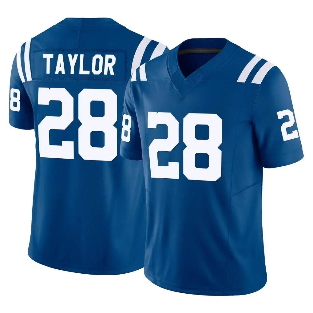 Parkc IN.Colts #28 Jonathan Taylor Player Royal Limited Vapor F.U.S.E. Home Game Stitched Jerseys