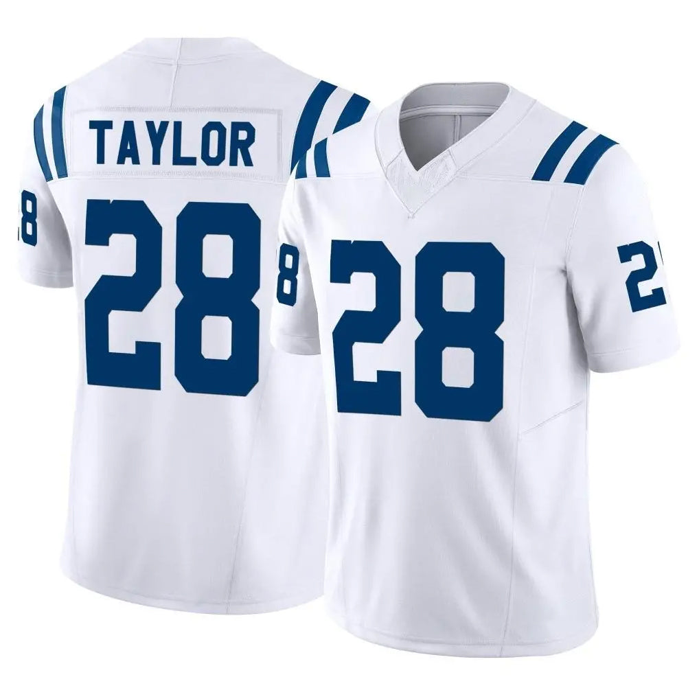 Parkc IN.Colts #28 Jonathan Taylor Player White Limited Vapor F.U.S.E. Home Game Stitched Jerseys